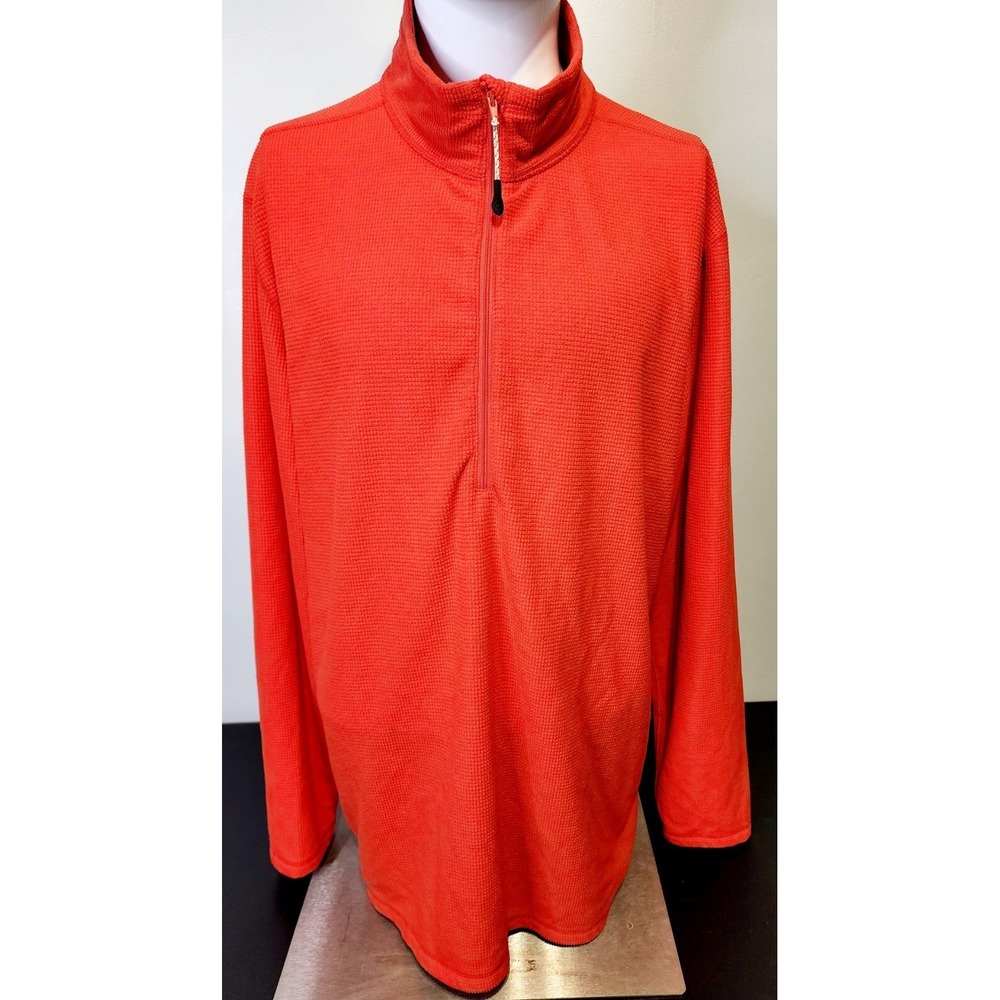 Magellan Outdoors Adventure Gear MagWarmth 1/4 Zip Pullover Loose Fit XL Orange